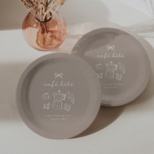 Assiettes En Carton Cafe Bebe Home Coffee Baby Shower Latte