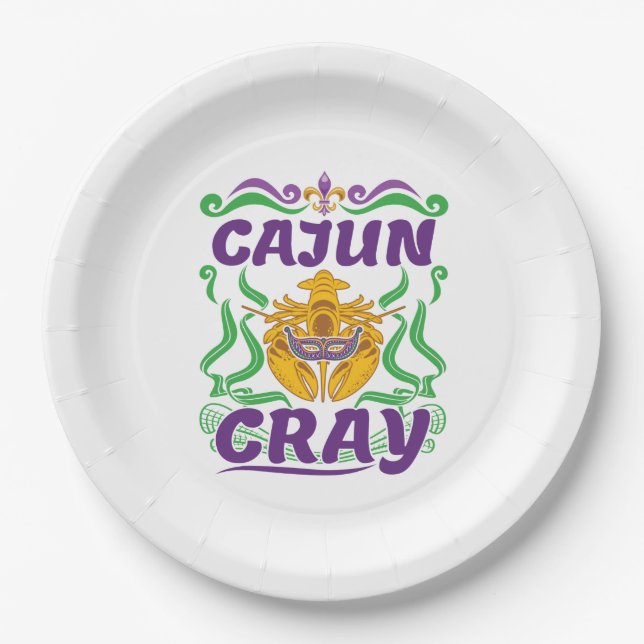 Assiettes En Carton Cajun Cray Crawfish Boil Louisiane Nouvelle-Orléan (Devant)