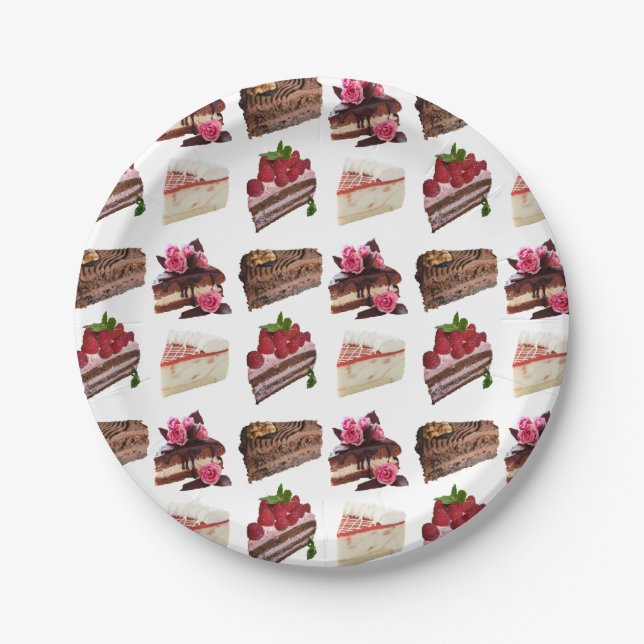 Assiettes En Carton Cake Lovers Delicious Desserts Pattern (Devant)