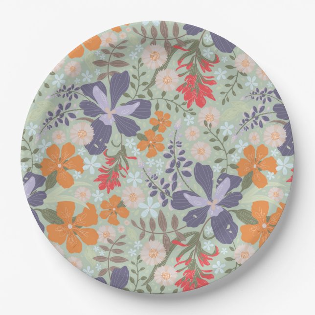 Assiettes En Carton California Meadow (Paris White) - Plaques de papie (Devant)