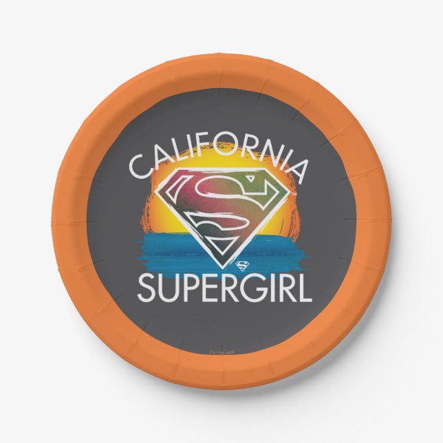Assiettes En Carton California Supergirl Sunset Graphic (Devant)