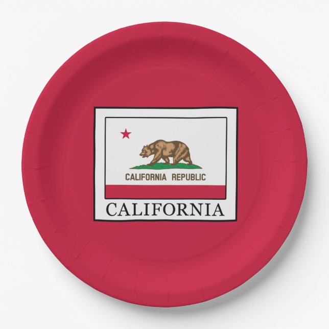 Assiettes En Carton Californie (Devant)
