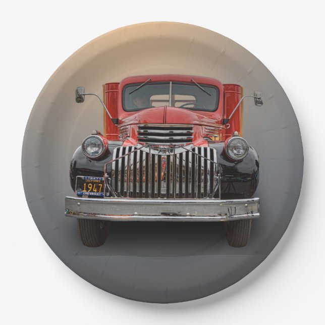 ASSIETTES EN CARTON CAMION 1947 D'ENJEU DE CHEVROLET (Devant)
