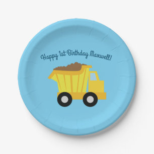 Assiettes En Carton Camions Voitures Cute 1er Anniversaire Fête Thèm
