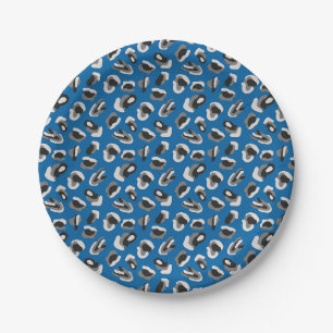 Assiettes En Carton Camo bleu vif/Motif Poster de animal