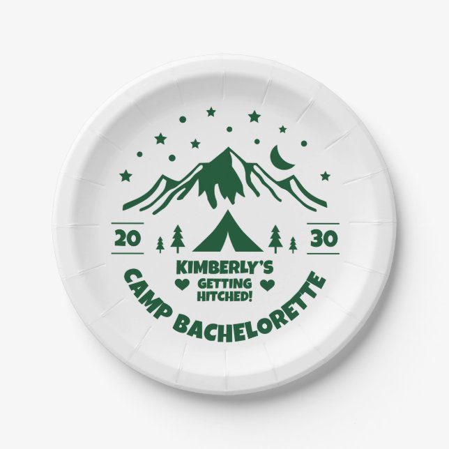 Assiettes En Carton Camp Bachelorette (Devant)