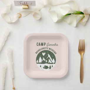 Assiettes En Carton Camp Enterrement de Vie de Jeune Fille Camping Bac