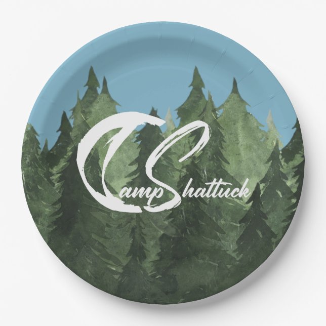 Assiettes En Carton Camp Shattuck - Plaque en papier (Devant)