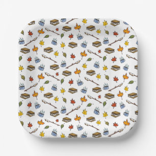 Assiettes En Carton Camping D’Été Les mores Camping Bon Camper Bonfire
