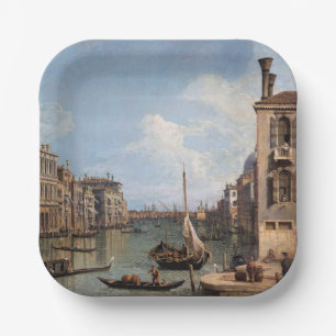 Assiettes En Carton Canaletto Vue sur le Grand Canal