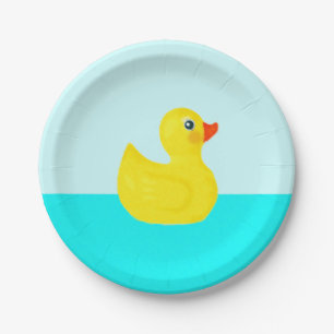 Assiettes En Carton Canard en caoutchouc baby shower Thème