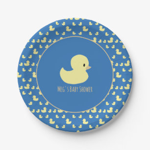 Assiettes En Carton Canard en Caoutchouc Mignon Moderne Bleu pour Baby