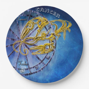 Assiettes En Carton Cancer Zodiac Astrologie design Horoscope