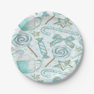Assiettes En Carton Candy de Christmas