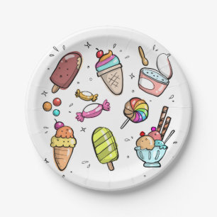 Assiettes En Carton Candy et glace