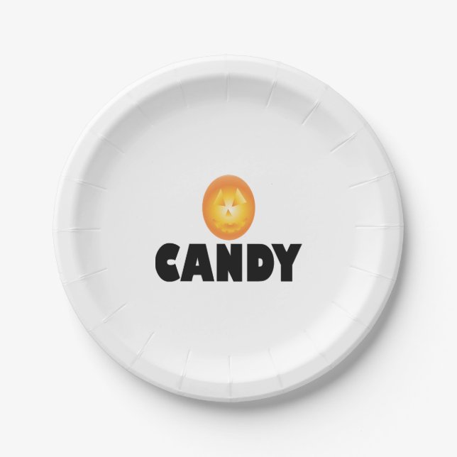 Assiettes En Carton Candy Halloween (Devant)