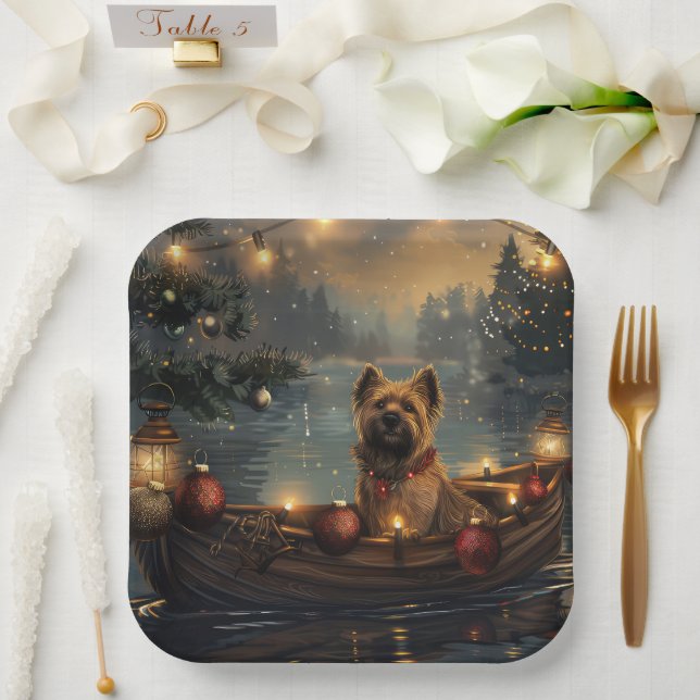 Assiettes En Carton Cane Corso Noël Festive Voyage (Mariage)