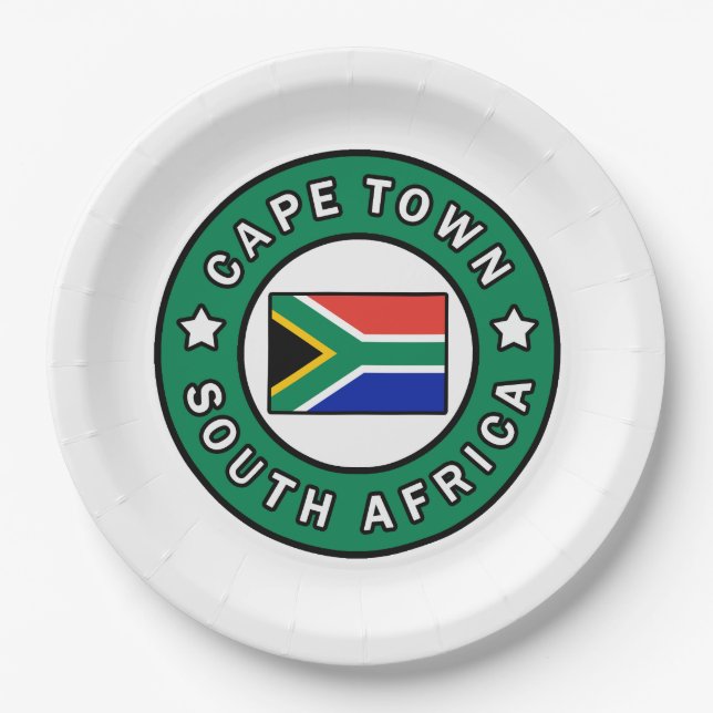 Assiettes En Carton Cape Town Afrique du Sud (Devant)