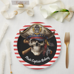 Assiettes En Carton Capitaine pirate