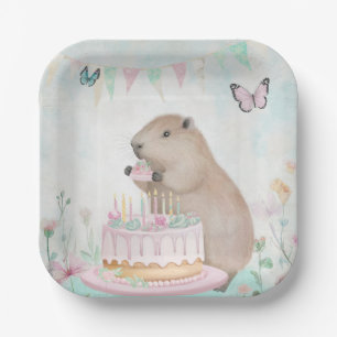 Assiettes En Carton Capybara Cakefest Kids Party Plaques de papier