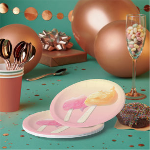 Assiettes En Carton Caractère Popsicles