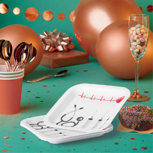 Assiettes En Carton Cardiaque santé cardiaque Médicale