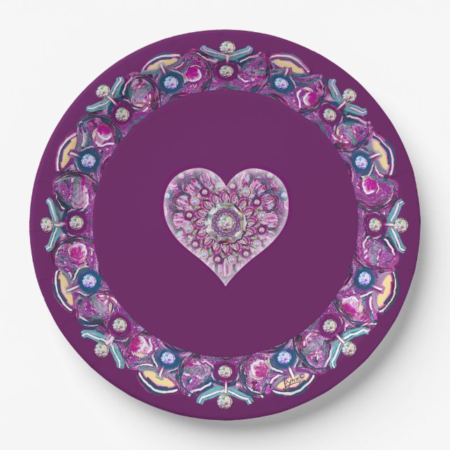 Assiettes En Carton Cardinal Red Rosace (Devant)