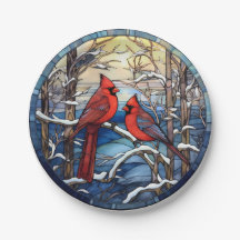 Cardinaux Vitraux de Noël