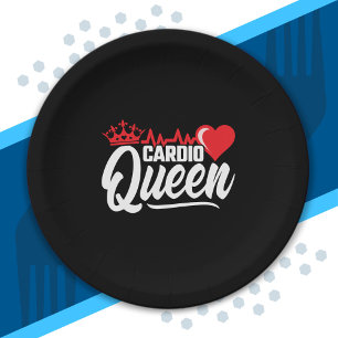 Assiettes En Carton Cardio Fitness Queen Crown Gym Exercise Workout 