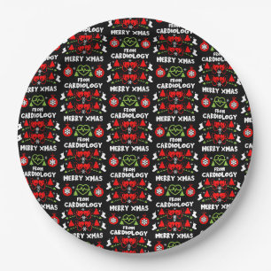 Assiettes En Carton Cardiologie Noël Cadeaux Médicales du personnel