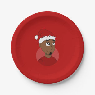 Assiettes En Carton Caricature de Noël