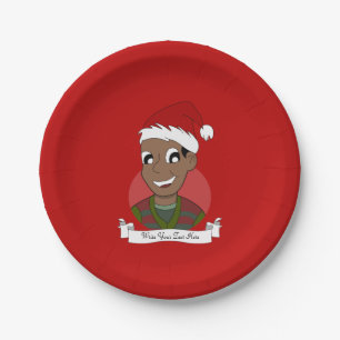 Assiettes En Carton Caricature de Noël