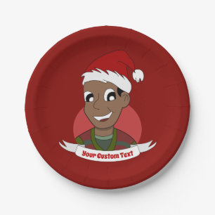 Assiettes En Carton Caricature de Noël de l'homme qui rit