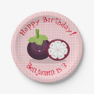 Assiettes En Carton Caricature mignonne mauve mangouste