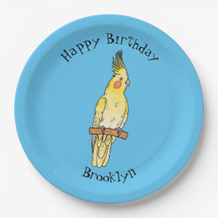 Assiettes En Carton Caricature pour oiseaux Cockatiel