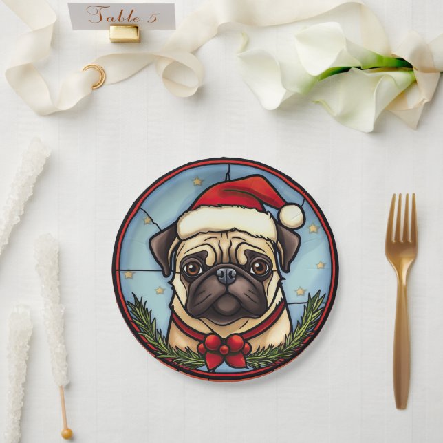 Assiettes En Carton Carlin en verre tendu Noël (Mariage)
