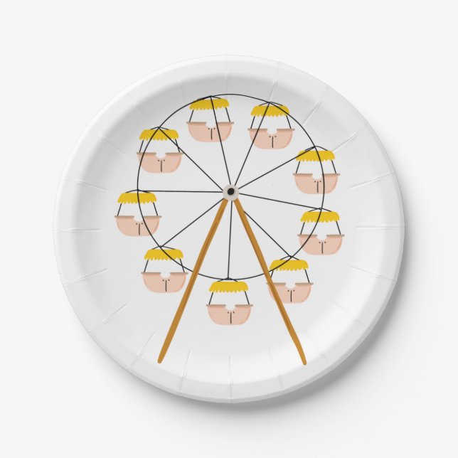 Assiettes En Carton Carnival Ferris Wheel (Devant)