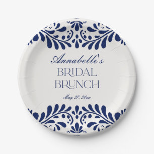 Assiettes En Carton Carreaux bleu Talavera Espagne Fiesta Fête des mar