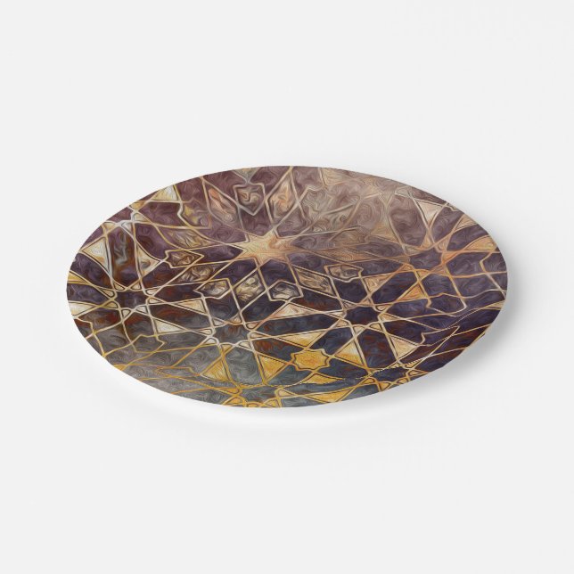 Assiettes En Carton Carreaux mystiques I (Angle)