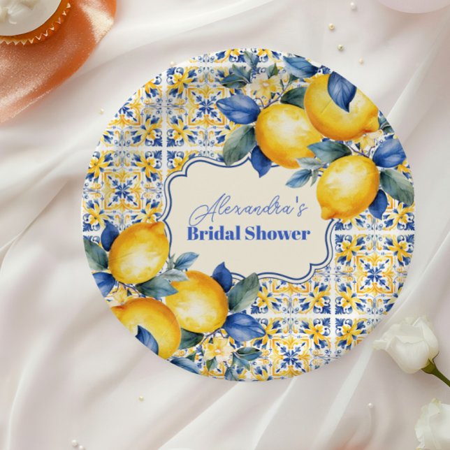 Assiettes En Carton Carrelage italien méditerranéen & Fête des mariées (Créateur téléchargé)