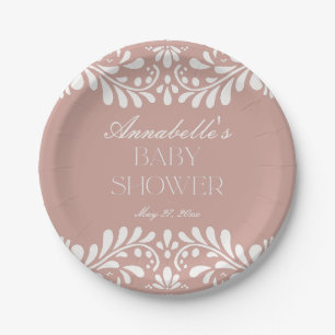 Assiettes En Carton Carrelage Talavera rose Baby shower Fiesta espagno