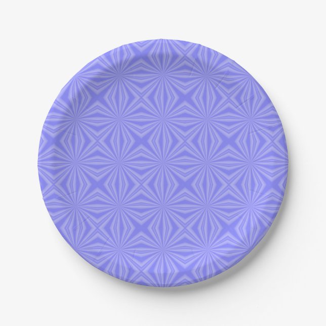 Assiettes En Carton Carrés ondulés bleu foncé (Devant)