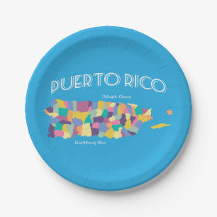 Assiettes En Carton Carte colorée Porto Rico