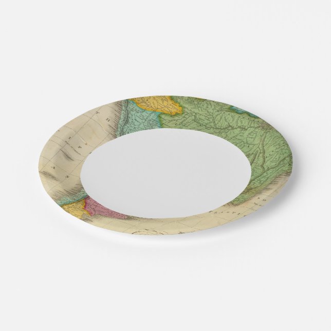 Assiettes En Carton Carte de l'Amérique du Sud 4 (Angle)