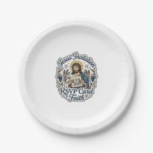 Assiettes En Carton Carte de réponse à l'invitation de Jésus Foi Invit
