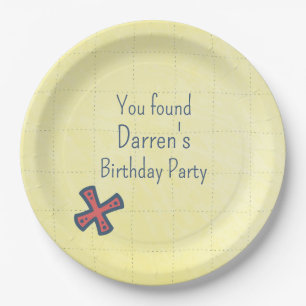 Assiettes En Carton Carte des trésors Pirate Party X Marque les lieux