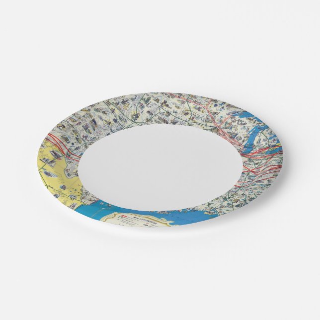 Assiettes En Carton Carte du système American Airlines (Angle)