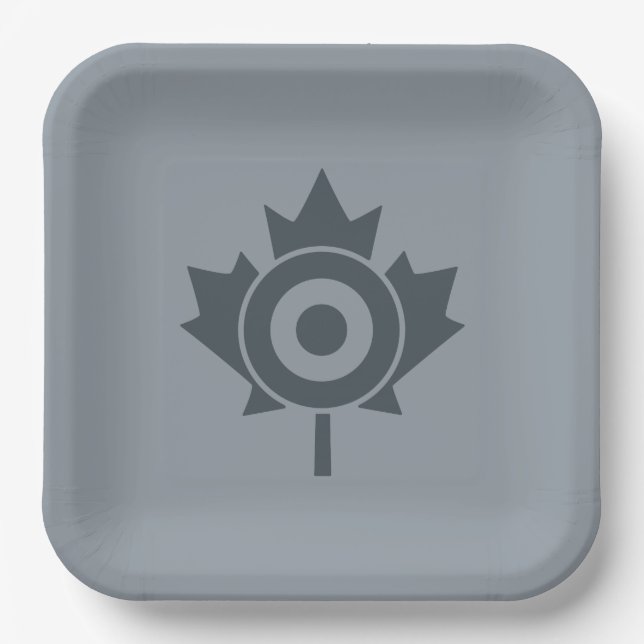 Assiettes En Carton Carte graphique de la feuille d'érable canadienne (Recto)