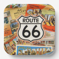 Carte postale colorée de la route 66