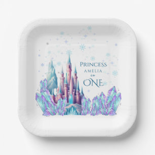 Assiettes En Carton Cartoon Château 1er Anniversaire Frozen Premier An